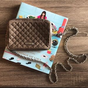Rebecca Minkoff Quilted Taupe Leather Chain Purse